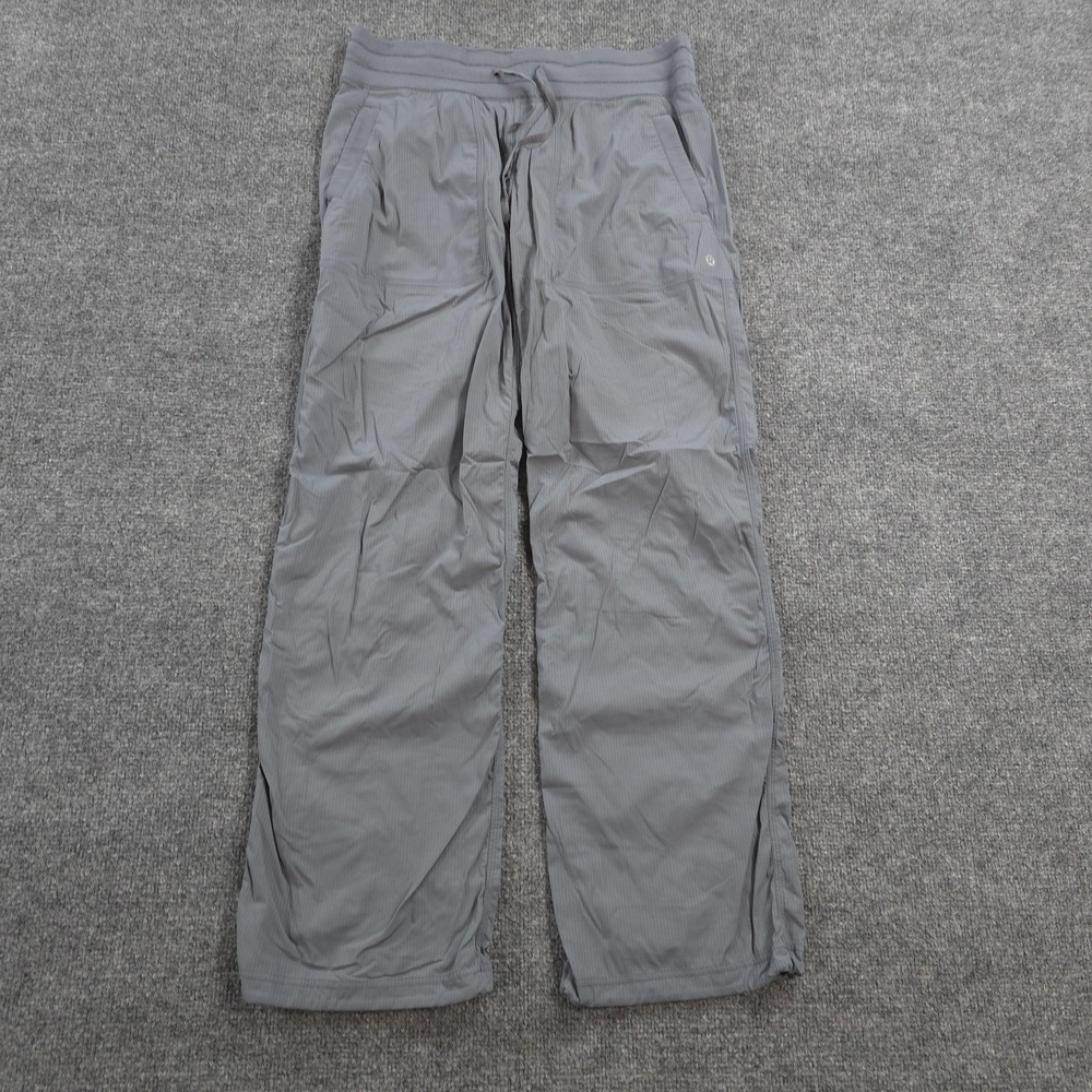 Lululemon Pants Womens 10 Blue Stripe Studio III Performance Run Gym Yoga Dance